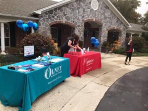 CarePlus tabling at a senior living community event